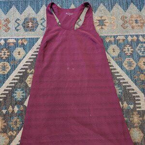 ATHLETA Brookfield tank dress, racerback, A-ine, burgundy/size S